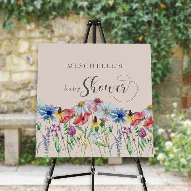 Wildflower Charm Any Shower Welcome Easel Foam Board