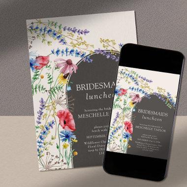 Wildflower Charm Floral Arch Bridesmaids Luncheon Invitations