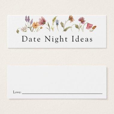 Wildflower Date Night Idea Invitations