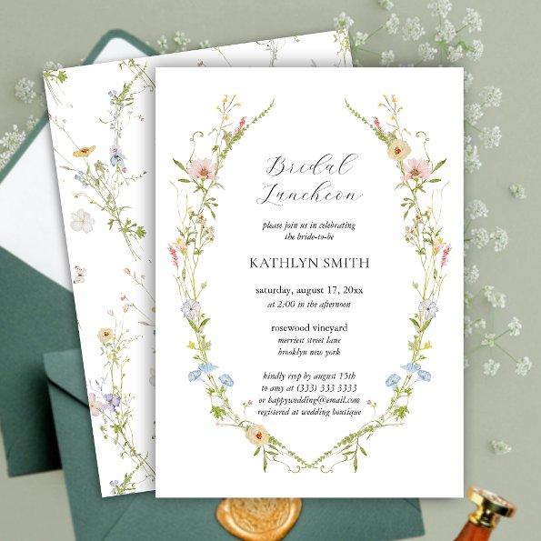 Wildflower Elegant Modern Floral Bridal Luncheon