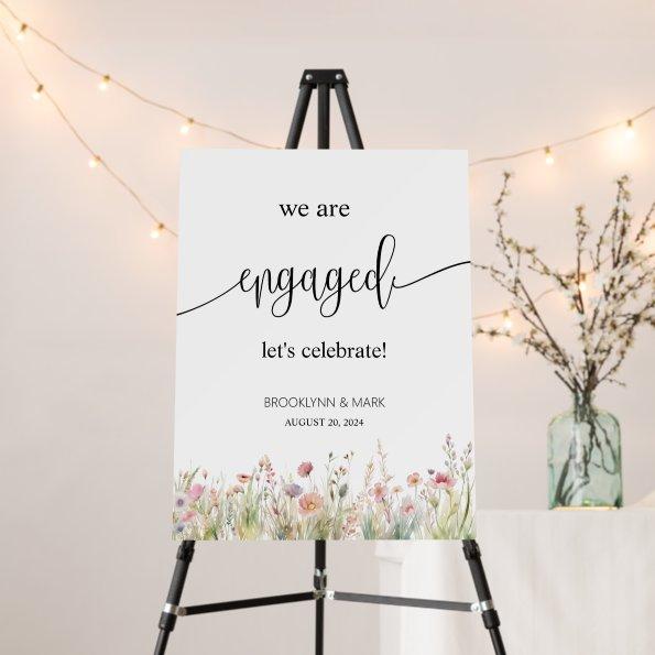 Wildflower Engagement Sign Welcome sign