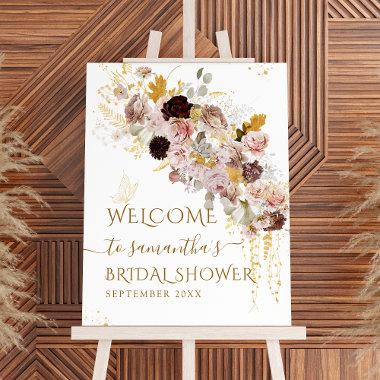 Wildflower Fall Elegant Bridal Shower Welcome Foam Board