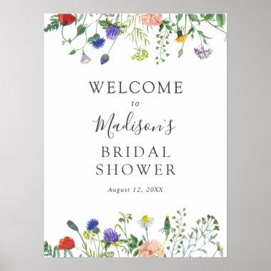 Wildflower Fields Bridal Shower Welcome Sign
