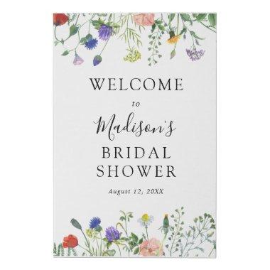 Wildflower Fields Bridal Shower Welcome Sign