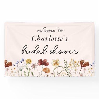 Wildflower Floral Bridal Shower Welcome Banner