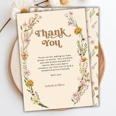 Wildflower Floral Thank You Invitations