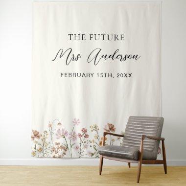 Wildflower Future Mrs. Photo Booth Backdrop