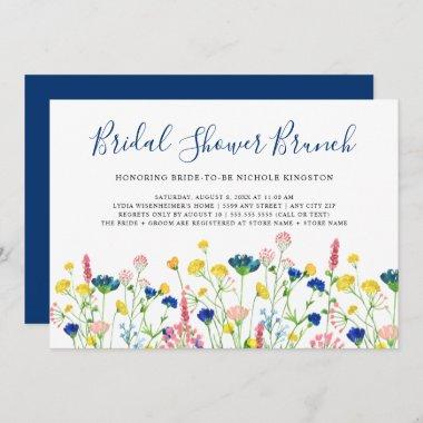 Wildflower Garden Bridal Shower Brunch Invitations