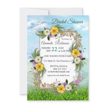 Wildflower Garden Under a Sunny Sky Invitations