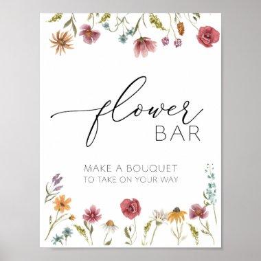 Wildflower in Bloom Flower Bouquet Bar Poster