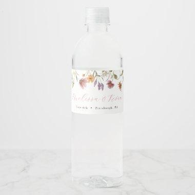 Wildflower in Bloom Water Bottle Label