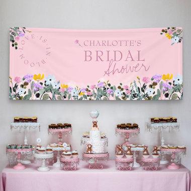 Wildflower Lawn Love is in Bloom Bridal Shower Banner