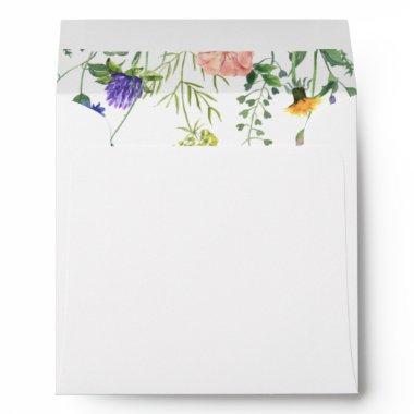 Wildflower Lined with Return Address Envelope
