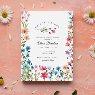 Wildflower Love is in Bloom Bridal Shower Invitations