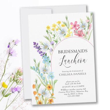 Wildflower Meadow Arch Bridesmaids Luncheon Invitations