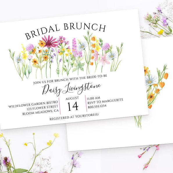 Wildflower Meadow Bridal Brunch Invitations