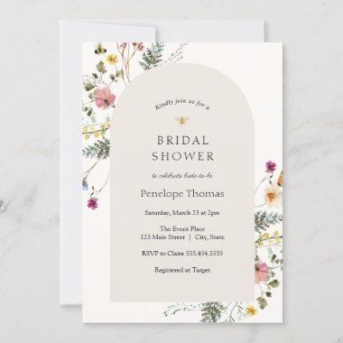 Wildflower Meadow Bridal Shower Arch Invitations