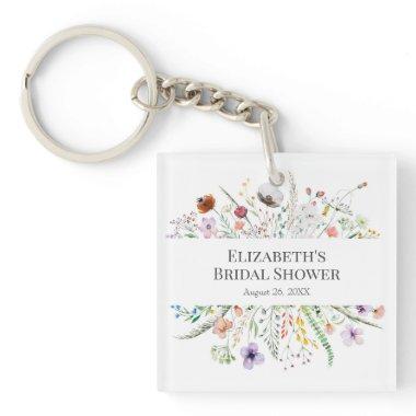 Wildflower Meadow Bridal Shower Keychain