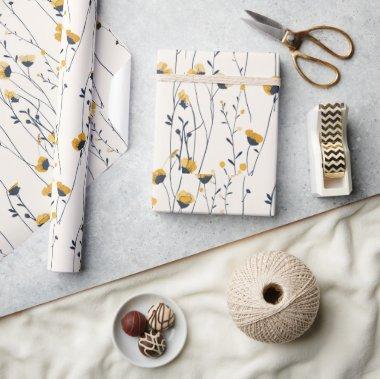 wildflower meadow,watercolor boho wild flowers,pre wrapping paper