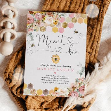 Wildflower Meant To Bee Bridal Shower Invitations