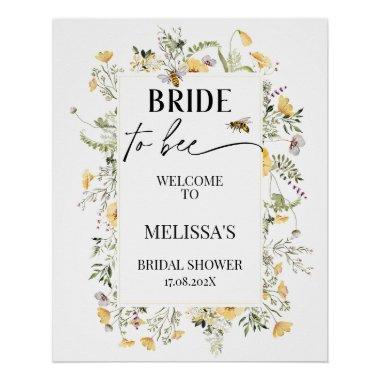 Wildflower Meant To Bee  Welcome Sign