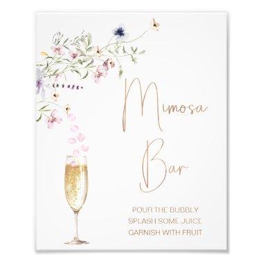 Wildflower Mimosa Bar  Sign