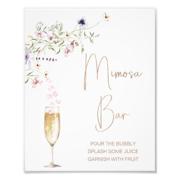 Wildflower Mimosa Bar  Sign