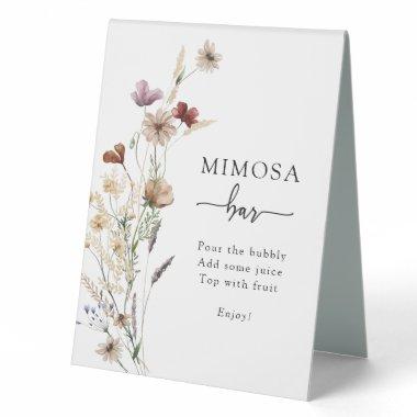 Wildflower Mimosa Bar Tent Sign