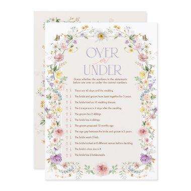 Wildflower Over or Under  Game