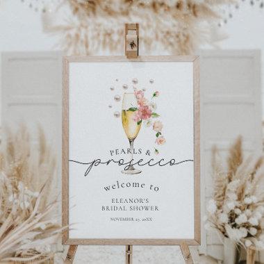 Wildflower Pearls & Prosecco  Welcome Poster