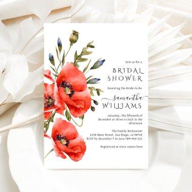 Wildflower poppy minimalist modern