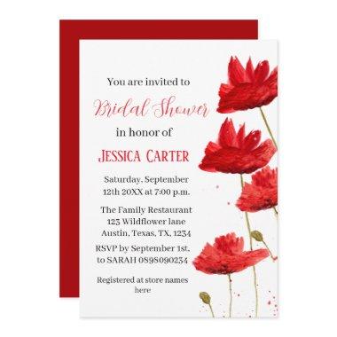 Wildflower Poppy Red Floral