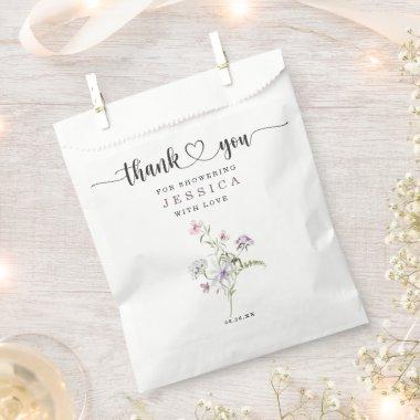 Wildflower Rustic Bridal Shower Favor Bag