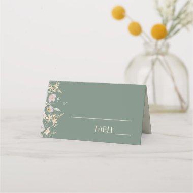 Wildflower Sage Deco Wedding Place  Tent
