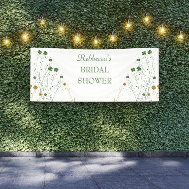 Wildflower Shamrocks Bridal Shower Welcome Banner