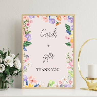 Wildflower Spring Baby shower  and Gifts Sign