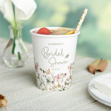 Wildflower Spring Bridal Shower Paper Cups