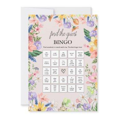Wildflower Spring Find The Guest Bingo Game