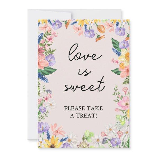 Wildflower Spring Love is Sweet Sign