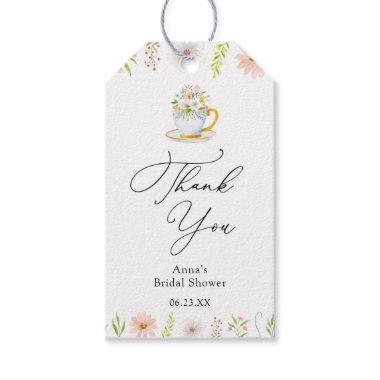 Wildflower Tea Bridal Shower Gift Tags