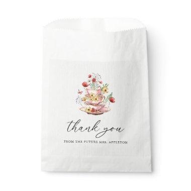 Wildflower Tea Party Bridal Shower Thank You Favor Bag