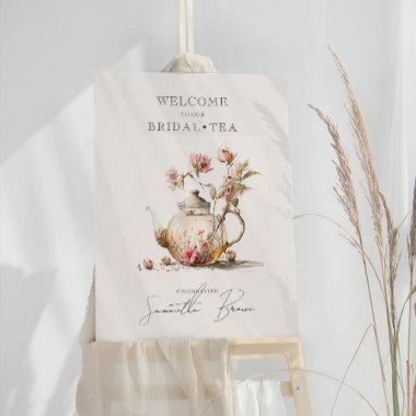 Wildflower Tea Party Bridal Shower Welcome Sign