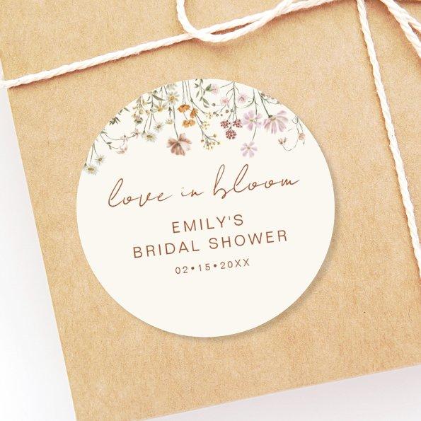 Wildflower Thank You  Love In Bloom Classic Round Sticker