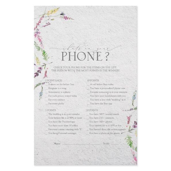 Wildflower Watercolor Floral  Game