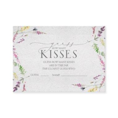 Wildflower Watercolor Floral Bridal Shower Game Enclosure Invitations