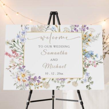 Wildflower Wedding Welcome Sign
