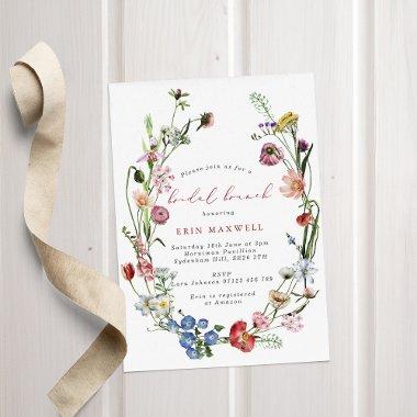 Wildflower Wreath Bridal Brunch Invitations