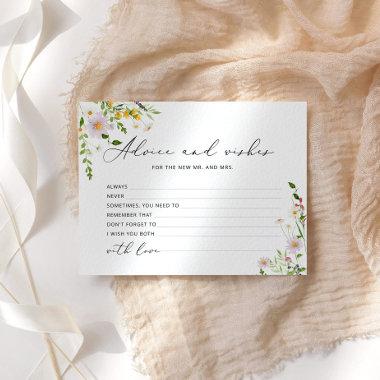 Wildflowers advice and wishes bridal shower Invitations
