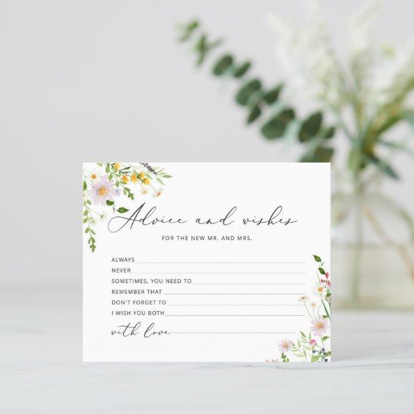 Wildflowers advice and wishes bridal shower Invitations