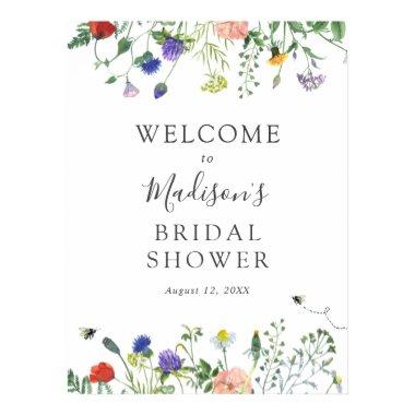 Wildflowers and Bee Bridal Shower Welcome Sign